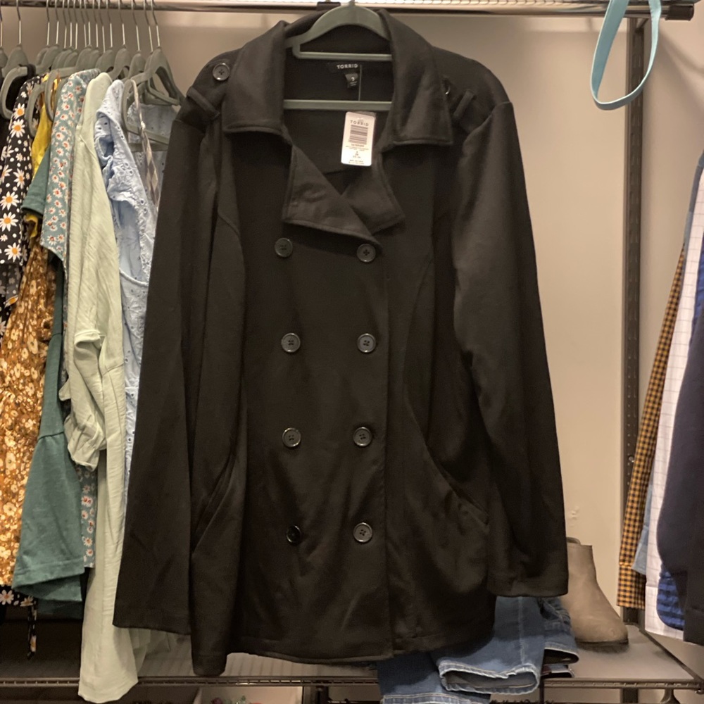 NWT Torrid Black Pea Coat